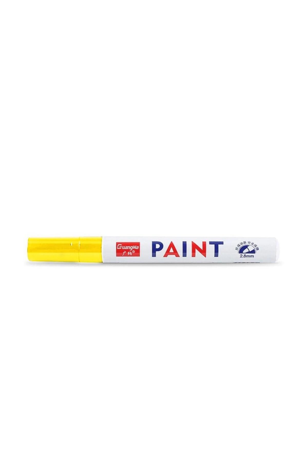 Profisher Mühür Mumu Kontürü Rötüş Boya Kalemi Metalik Kalıcı Işaretleme Sarı