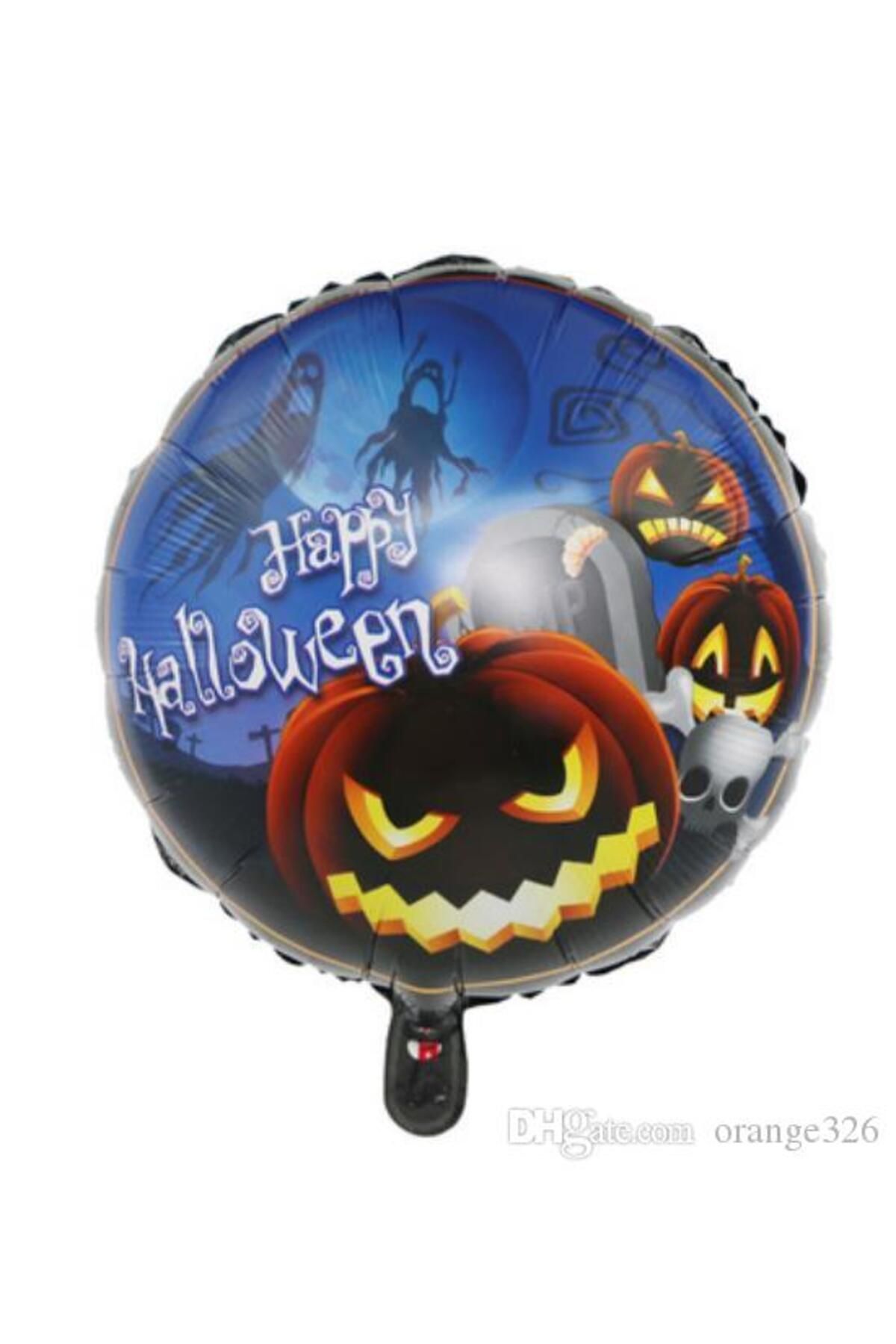 peanelife Parti Malzemeleri Happy Halloween Balkabağı Folyo Balon 18 inç