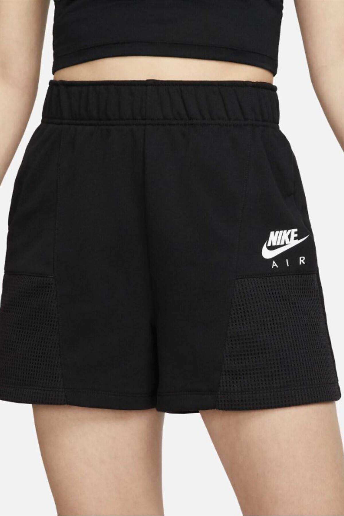 Nike Air Fleece Kadın Siyah Rahat Kesim Şort