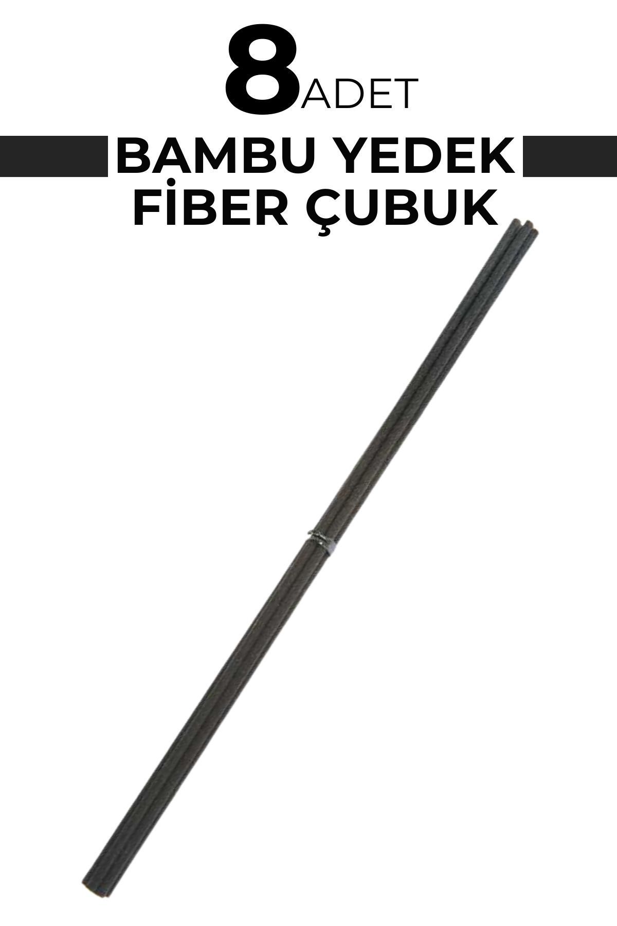 Genel Markalar Oda Kokusu Bambu Yedek Çubukları Siyah Fiber 8 Adet