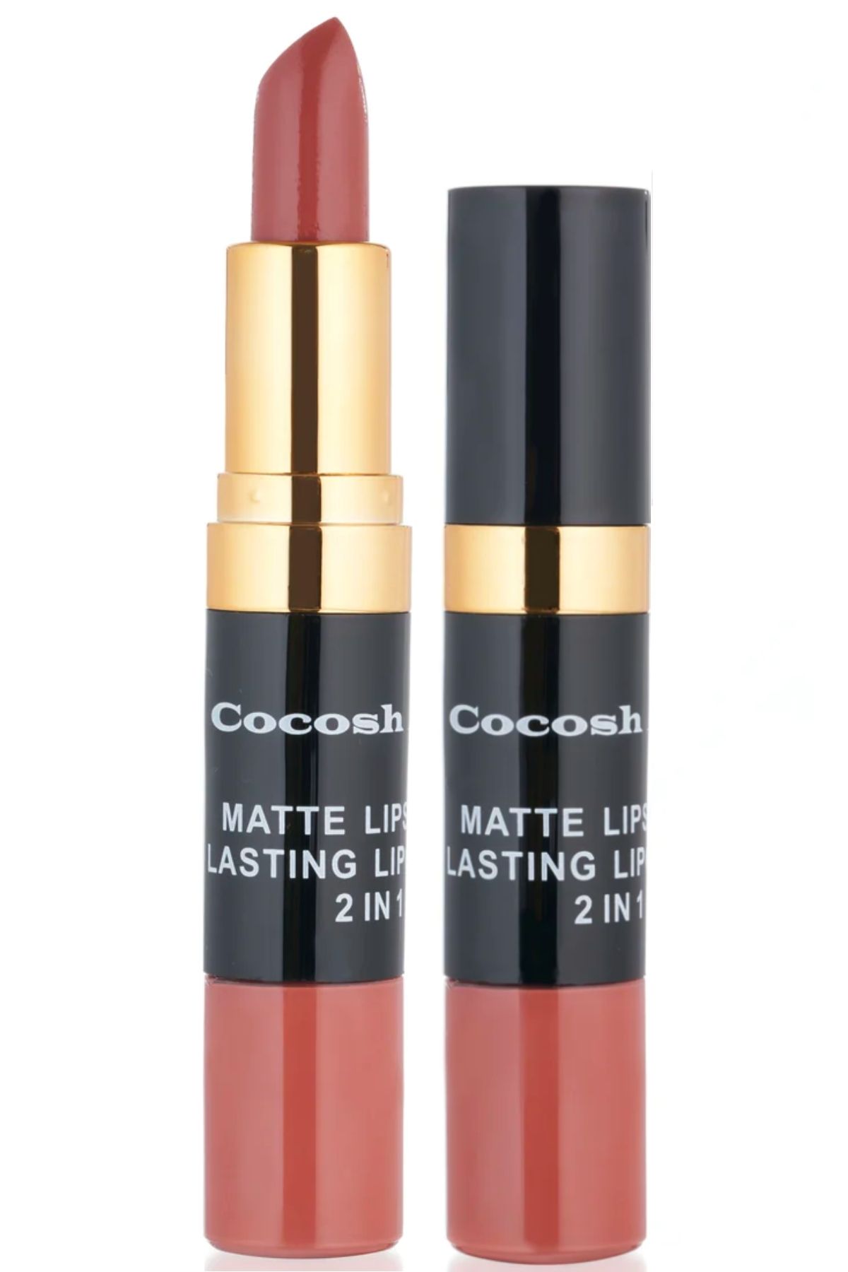 Cocosh She Ruj - Matte Smile Lipstick & Lipgloss 2 In 1 04 Brown 8681569700499