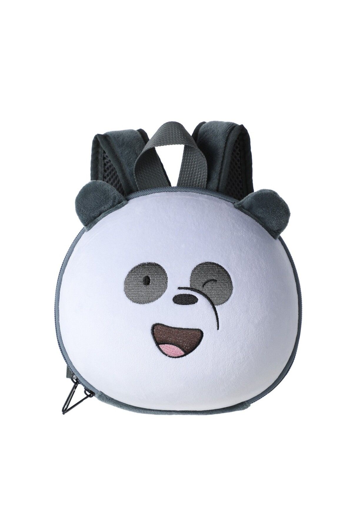 Miniso We Bare Bears Lisanslı Yuvarlak Sırt Çantası - Panda 20 cm