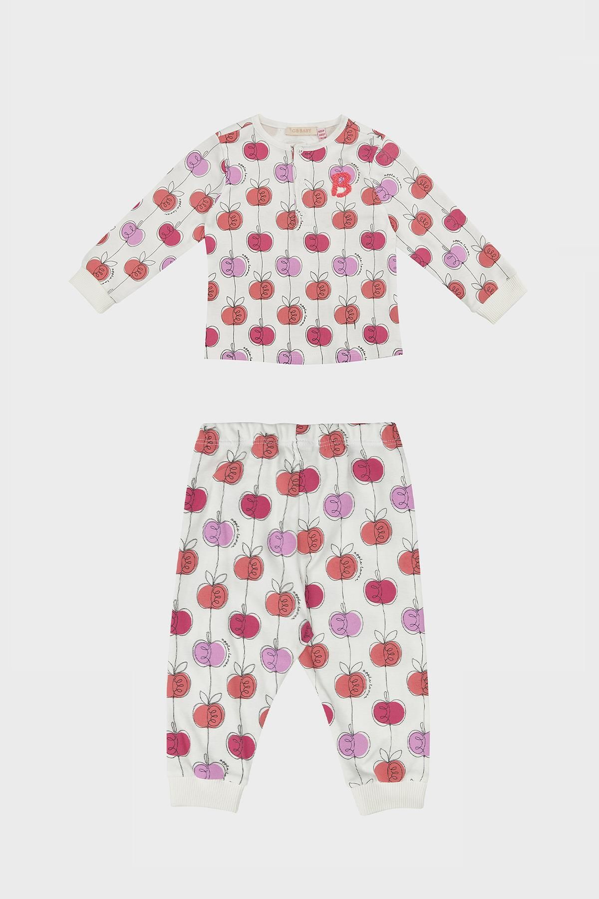 GB Baby Bg Store Kız Bebek Desenli Pijama Takımı Ns22fwg2805