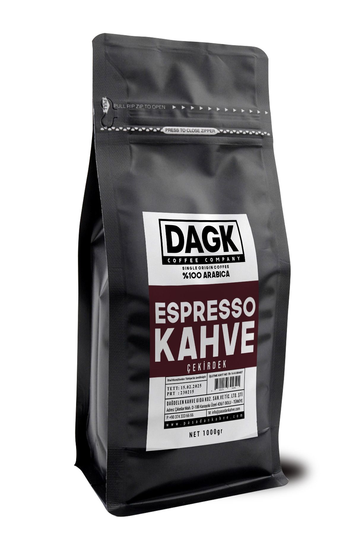 Dagk Espresso Çekirdek Kahve 1000g
