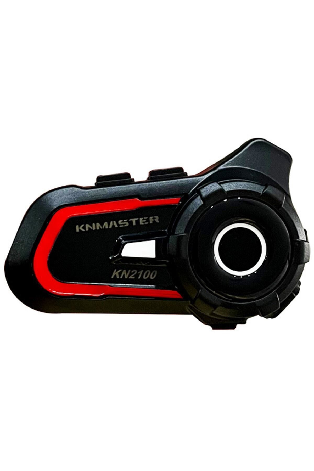 Knmaster Kn2100 Motosiklet Kask Interkom Bluetooth Intercom Kulaklık Seti Kırmızı