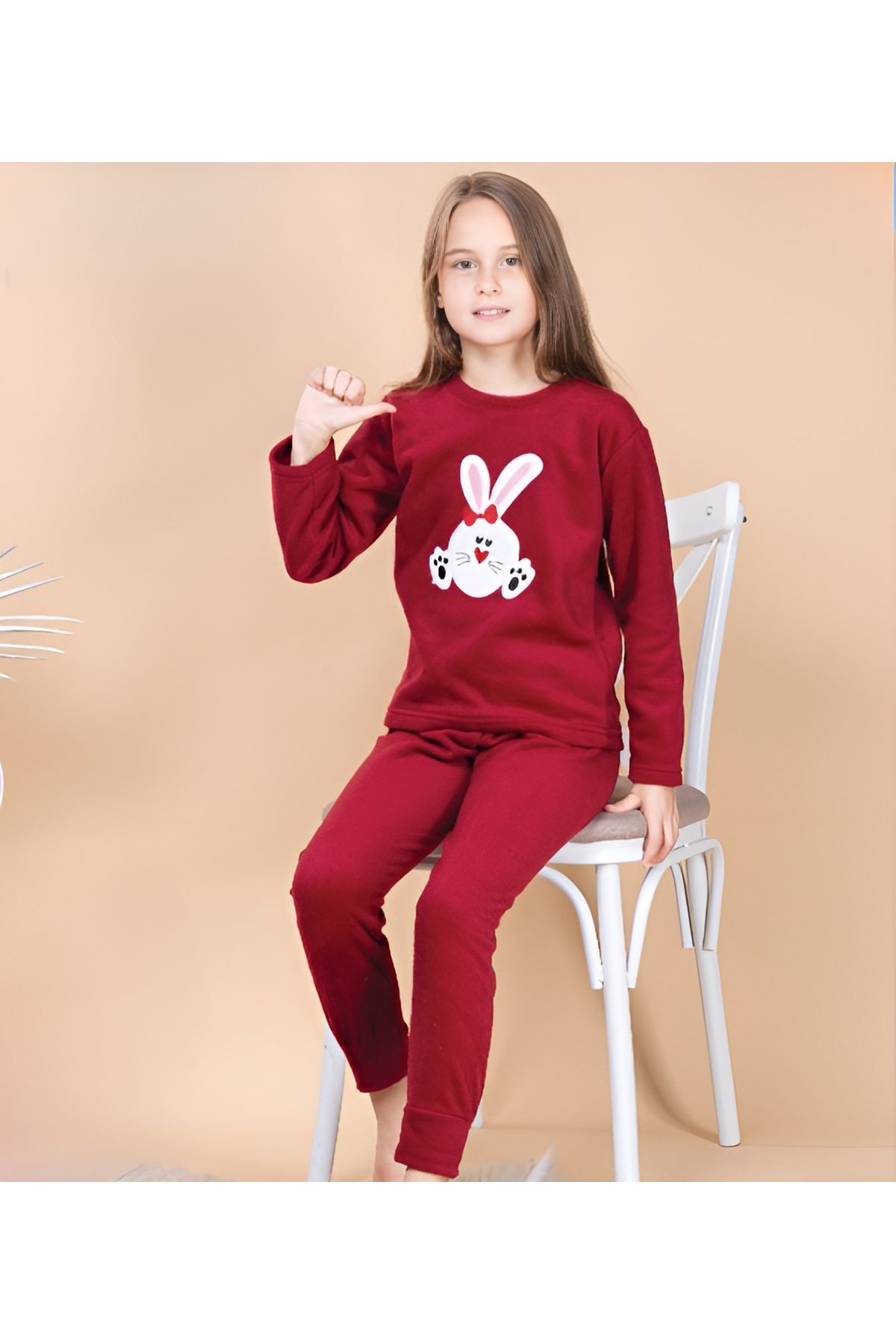 Pyjama Familya Kız Çocuk Figürlü Polar Pijama Takımı