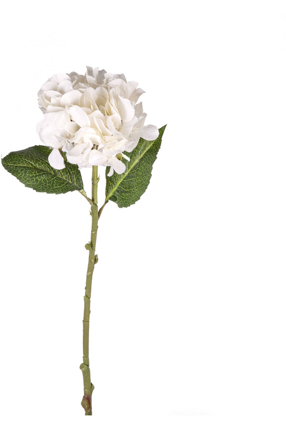 Herdekora Yapay Çiçek Ortanca Tek Dal Küçük Boy Beyaz 60 Cm.