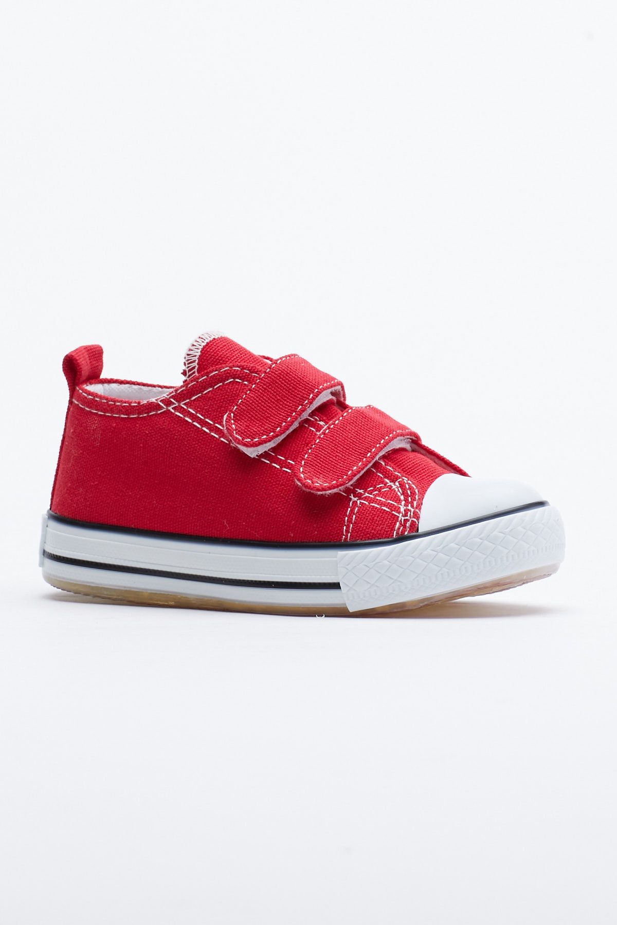 Tonny Black Çocuk Unisex Kırmızı Işıklı Cırtlı Spor Ayakkabı Tb997