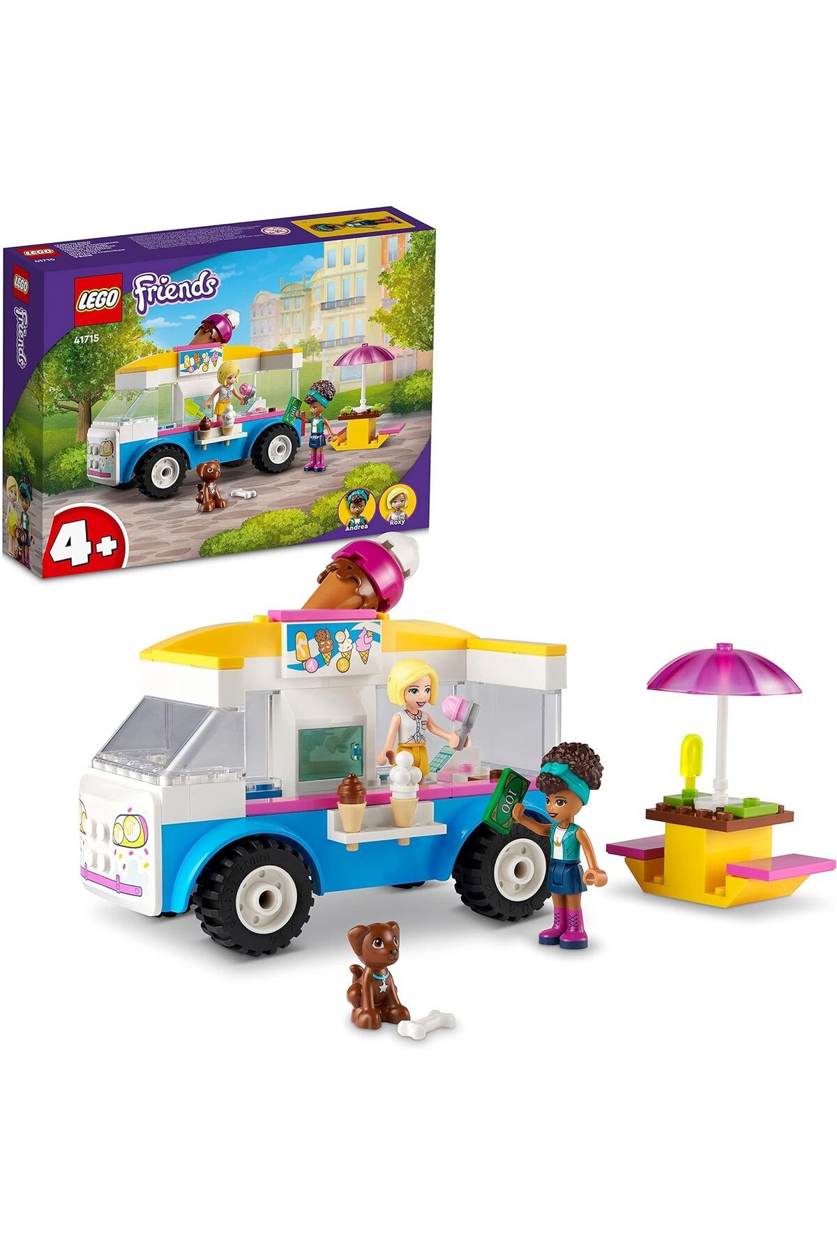 LEGO ® Friends Dondurma Kamyonu 41715 - 4 Yaş ve Üzeri Çocuklar için Oyuncak Yapım Seti (84 Parça)