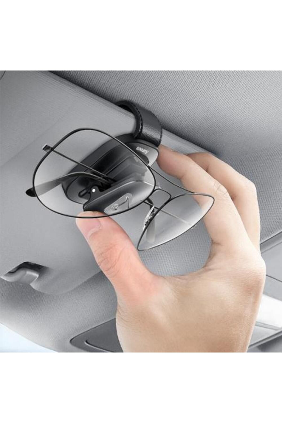 Baseus Premıum Araç Gözlük Tutucu Araç Güneşlik Gözlük Tutucu Klıpsli Araç Oto Gözlük Tutucu