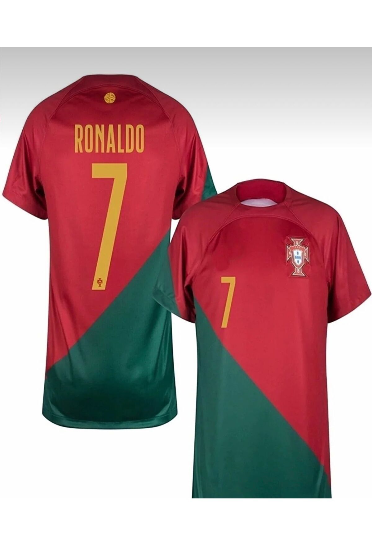 Lion Spor Portekiz Ronaldo Milli Takım Dünya Kupası Iç Saha Yetişkin Forma 2022 Ronaldo Bordo-yeşil Portekiz