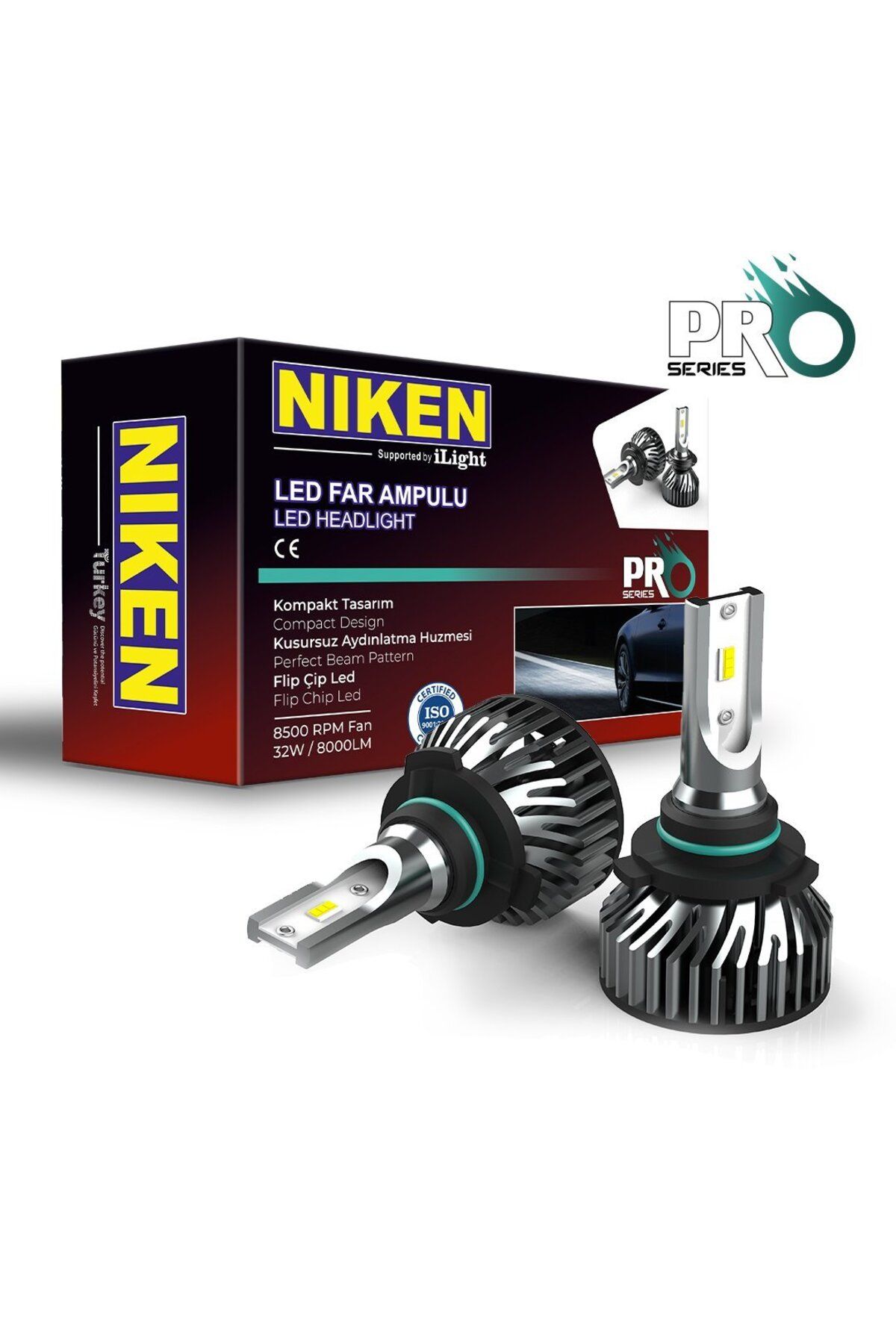 Niken H10 Led Xenon Far Aydınlatma Seti Şimşek Etkili Niken Pro 8000lm