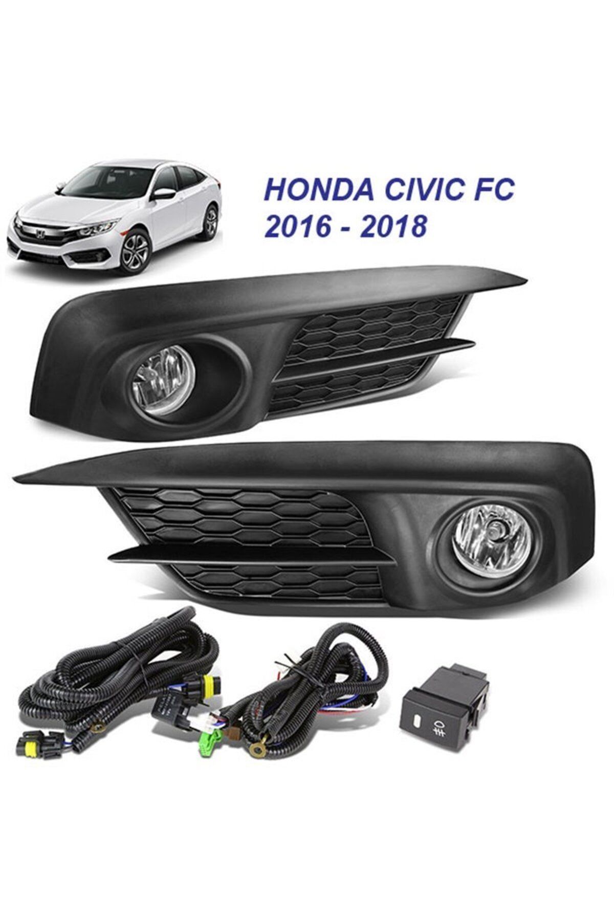 Oscar Honda Civic Fc5 Uyumlu Sis Lambası Farı Çerçeveli 2016 / 2019