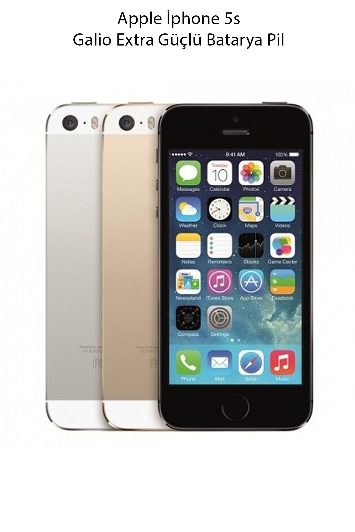 Genel Markalar Apple Iphone 5S Galio Extra Güçlü Batarya Pil 2010 Mah [Mustazen]