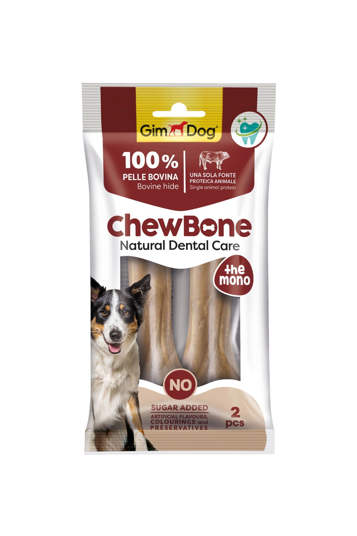 Gimdog Chew Bones Press Köpek Çiğneme Kemiği 5,5’’ 120 Gr 2li Naturel