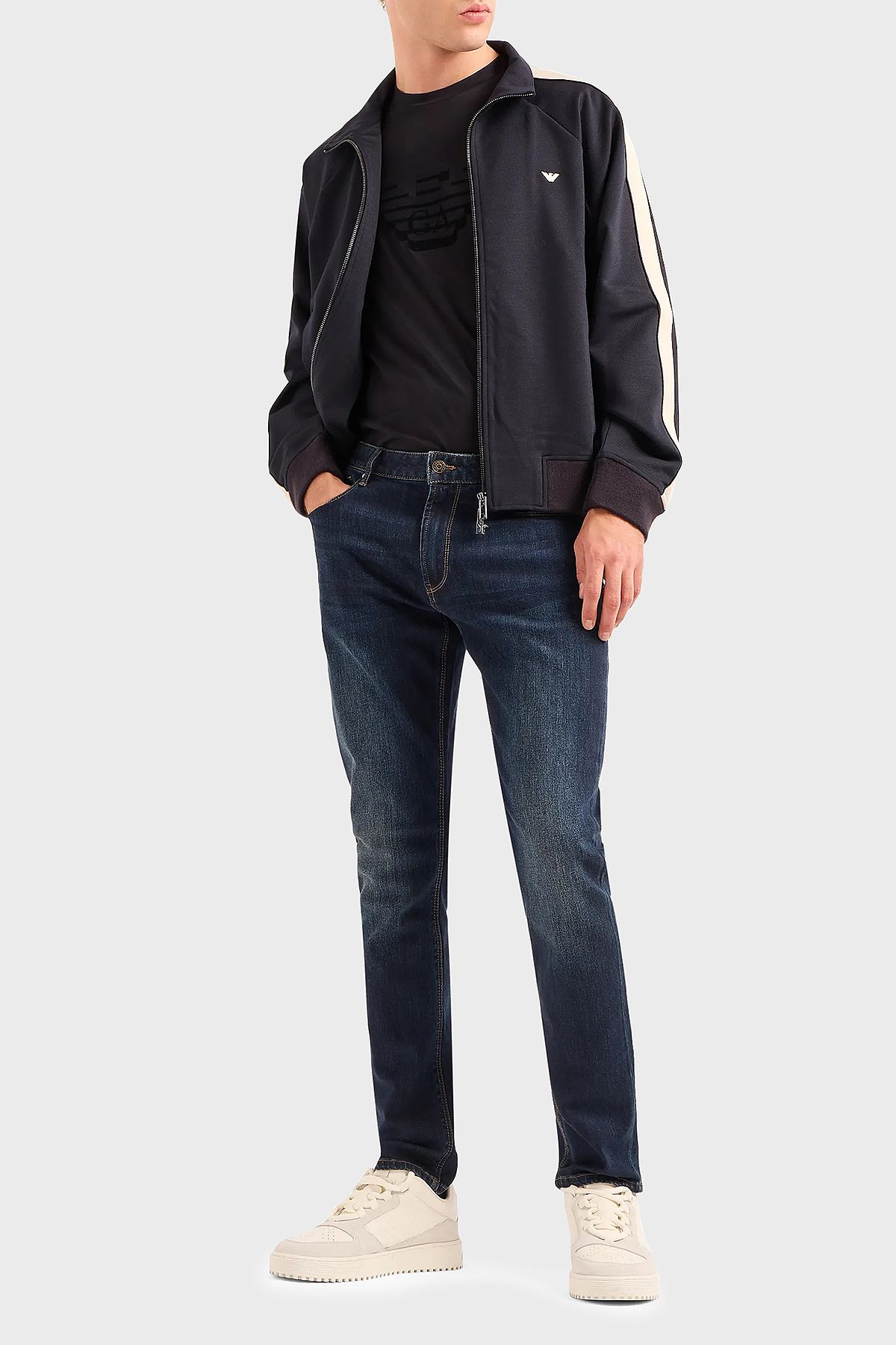Emporio Armani J06 Slim Fit Vintage Effect Comfort Jeans Erkek KOT PANTOLON 6R1J06 1DRHZ 0941