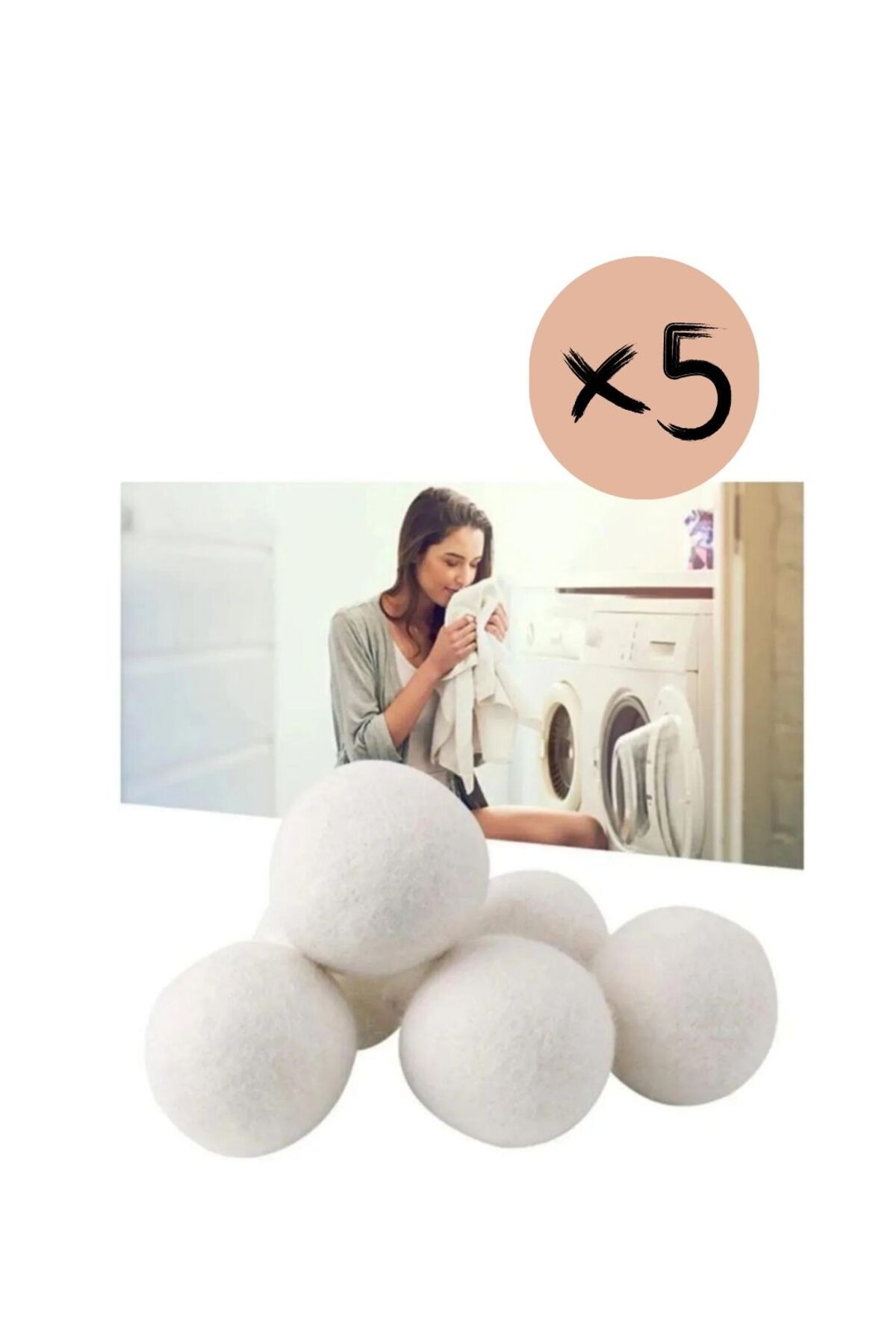 Dream Plus Ecoball 5 Adet Tüy Toplama Ve Yün Kurutma Topları Çamaşır Kurutma Makinesi Kurutma Topu
