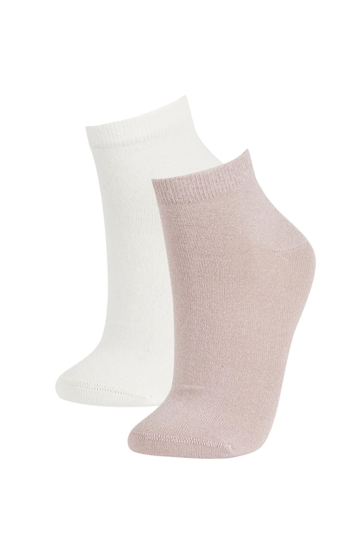 Defacto Kadın 2li Pamuklu Uzun Çorap B2488axns