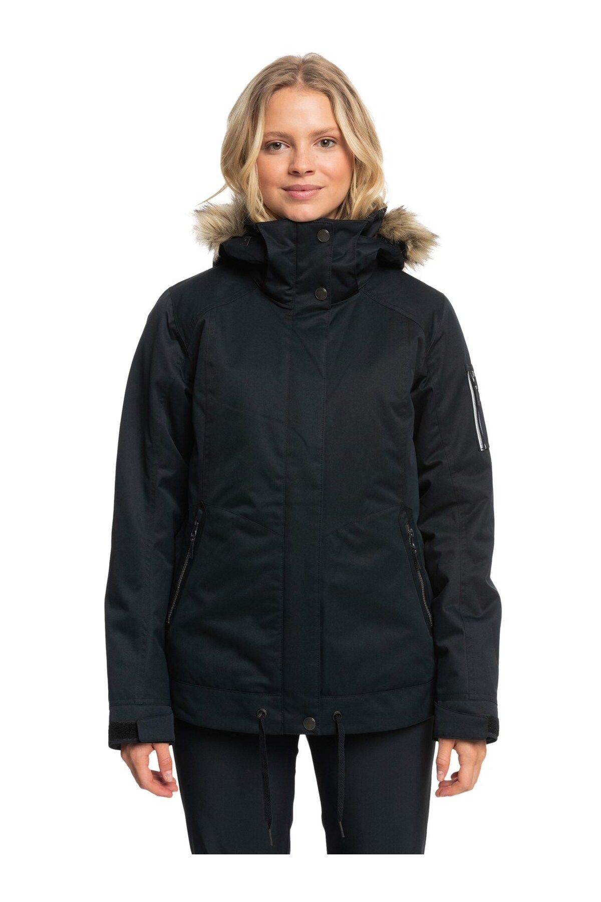 Roxy Kadın Anthracite - Solid Meade Jk Snowboard Ceketi-erjtj03424-Kvj0