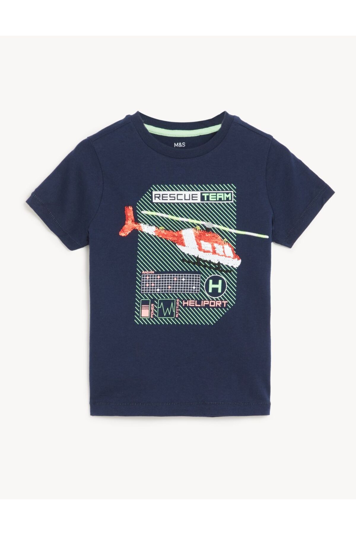 Marks & Spencer Saf Pamuklu Kısa Kollu T-shirt (2-7 Yaş)