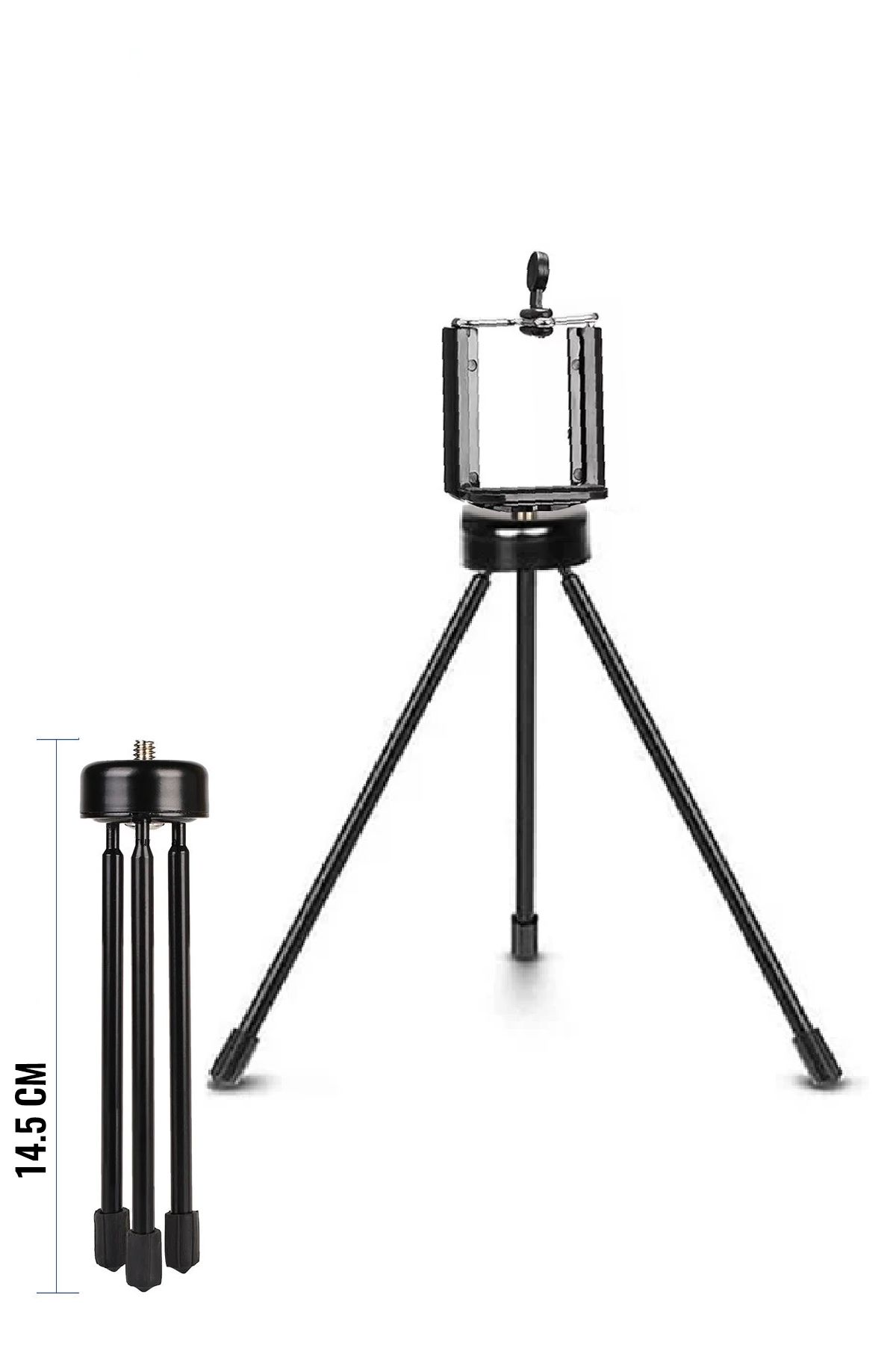 Wlue 15 cm Metal Teipod Telefon Tutucu Kamera için Mini Tripod Selfie Çubuğu Ayağı Stand
