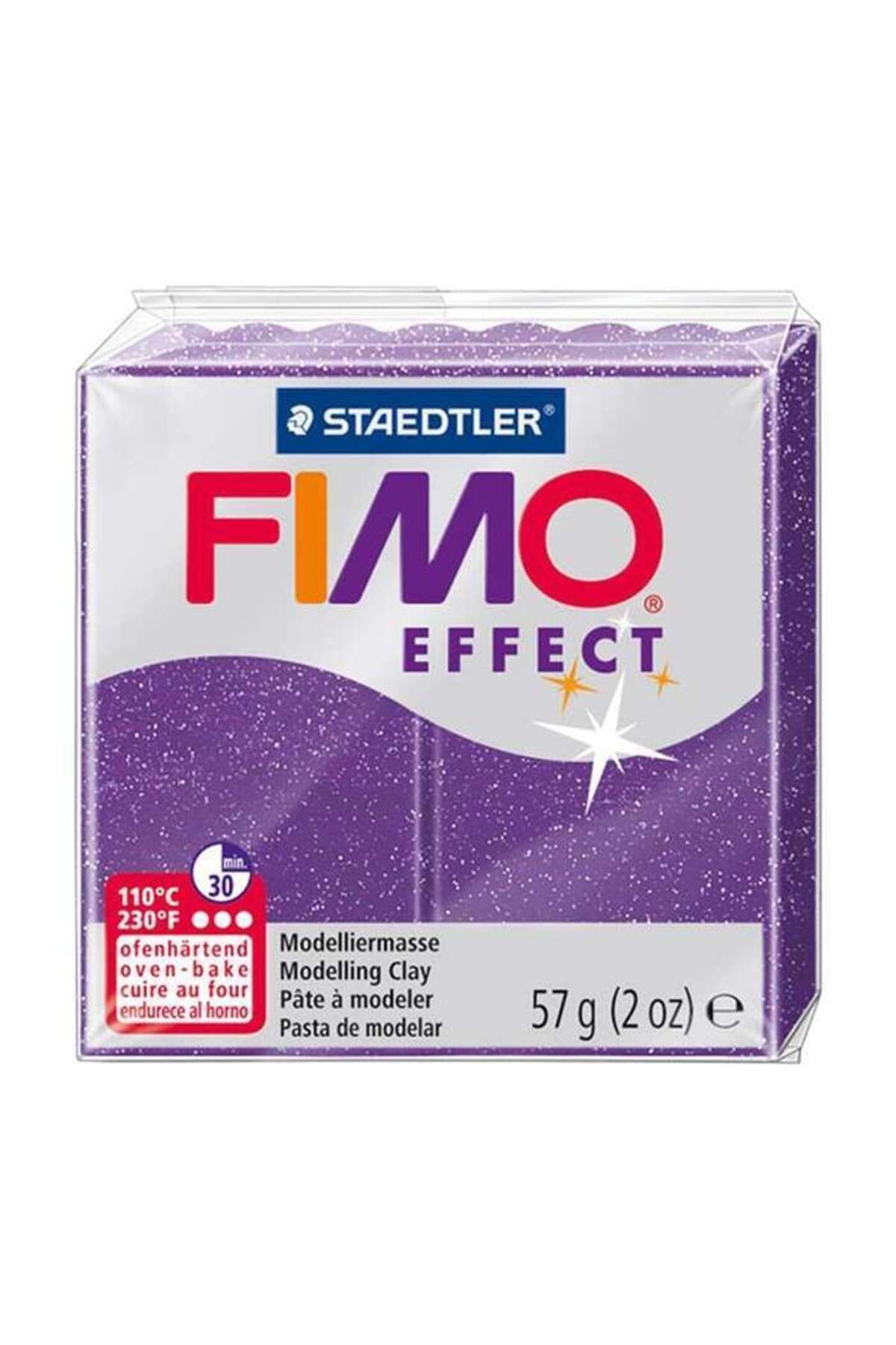 Staedtler Fimo Effect Polimer Kil - Glitter Lila - 57g