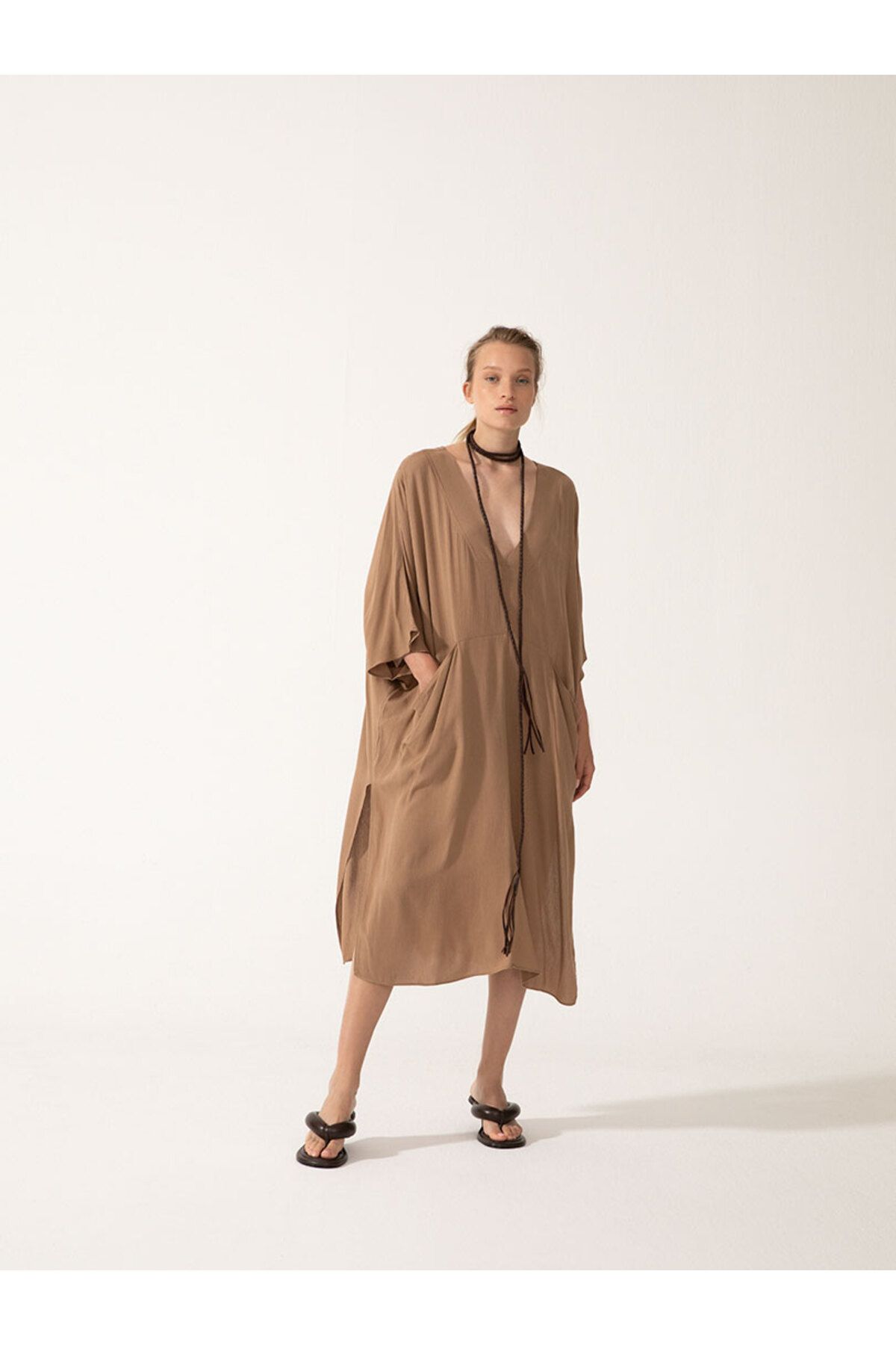 Rivus Loose Fit Pareo-Elbise - Camel