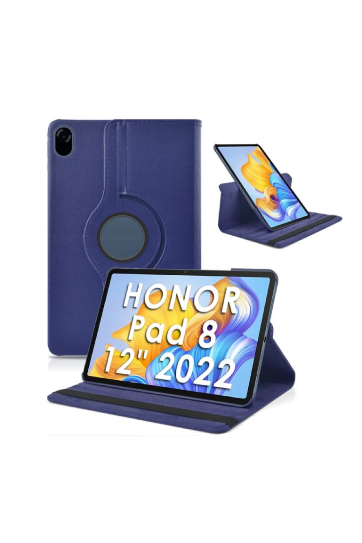 Nezih Case Huawei Honor Pad 8 12'' Inç 2022 Uyumlu Standlı 360 Tam Koruma Suni Deri Tablet Kılıfı