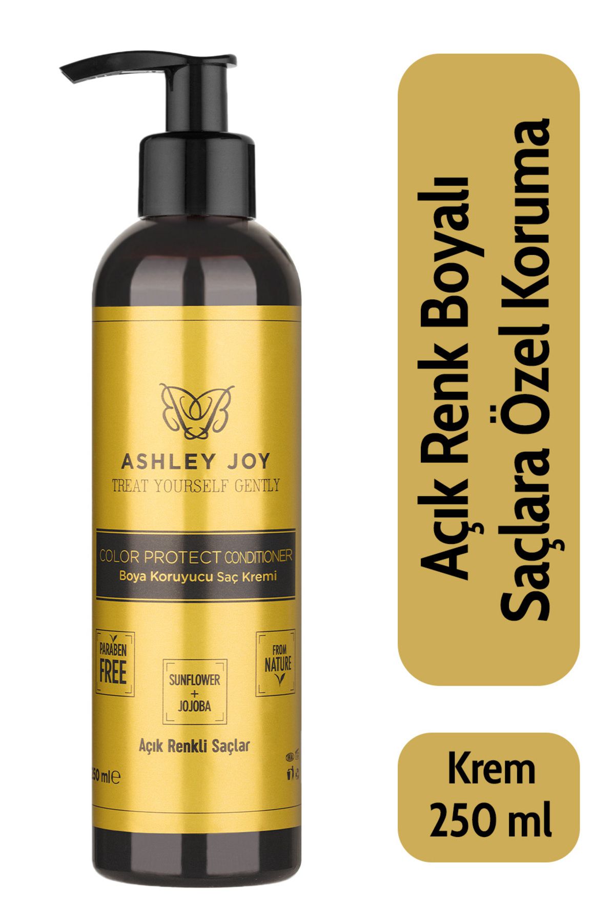 Ashley Joy Açık Renk Boyalı Saçlara Özel Jojoba Ve Badem Yağı Içeren Renk Koruyucu Saç Kremi 250 ml