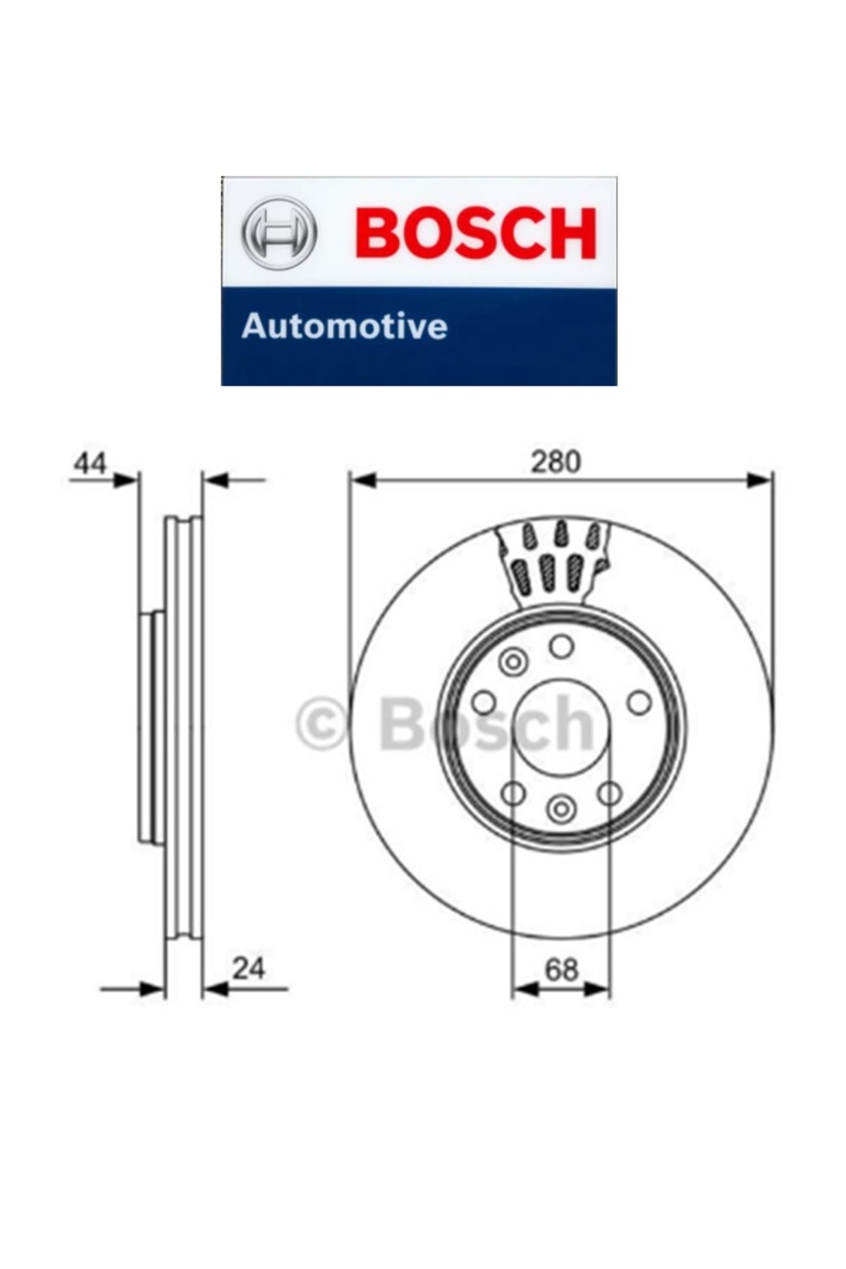 Bosch FREN DİSKİ TAKIM ÖN 280mm 5 BİJON RENAULT MEGANE III 2008-2015 FLUENCE 2009-2016