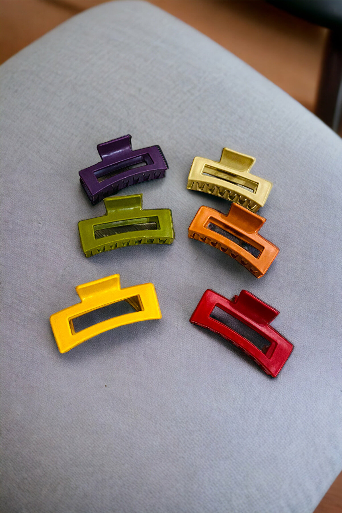 AYMETA TİCARET 6 Adet 9 Cm Büyük Boy Mandal Toka - Dikdörtgen Model