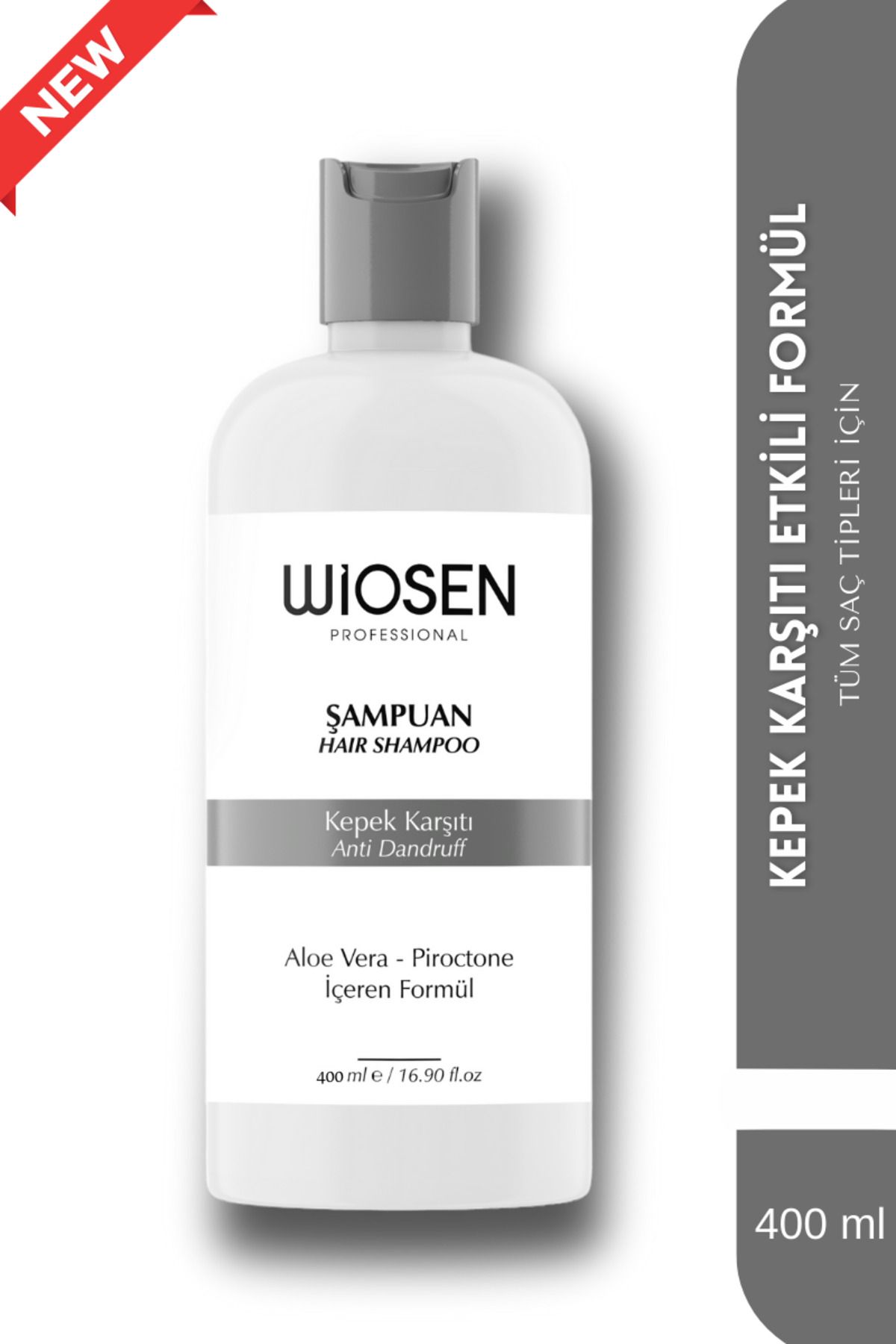 wiosen Şampuan Kepek Karşıtı & Aloe Vera , Piroctone Tüm Saç Tipleri 400 Ml