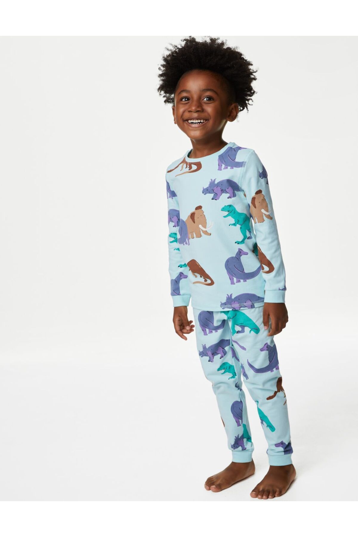 Marks & Spencer Dinozor Desenli Uzun Kollu Pijama Takımı (1-8 Yaş)