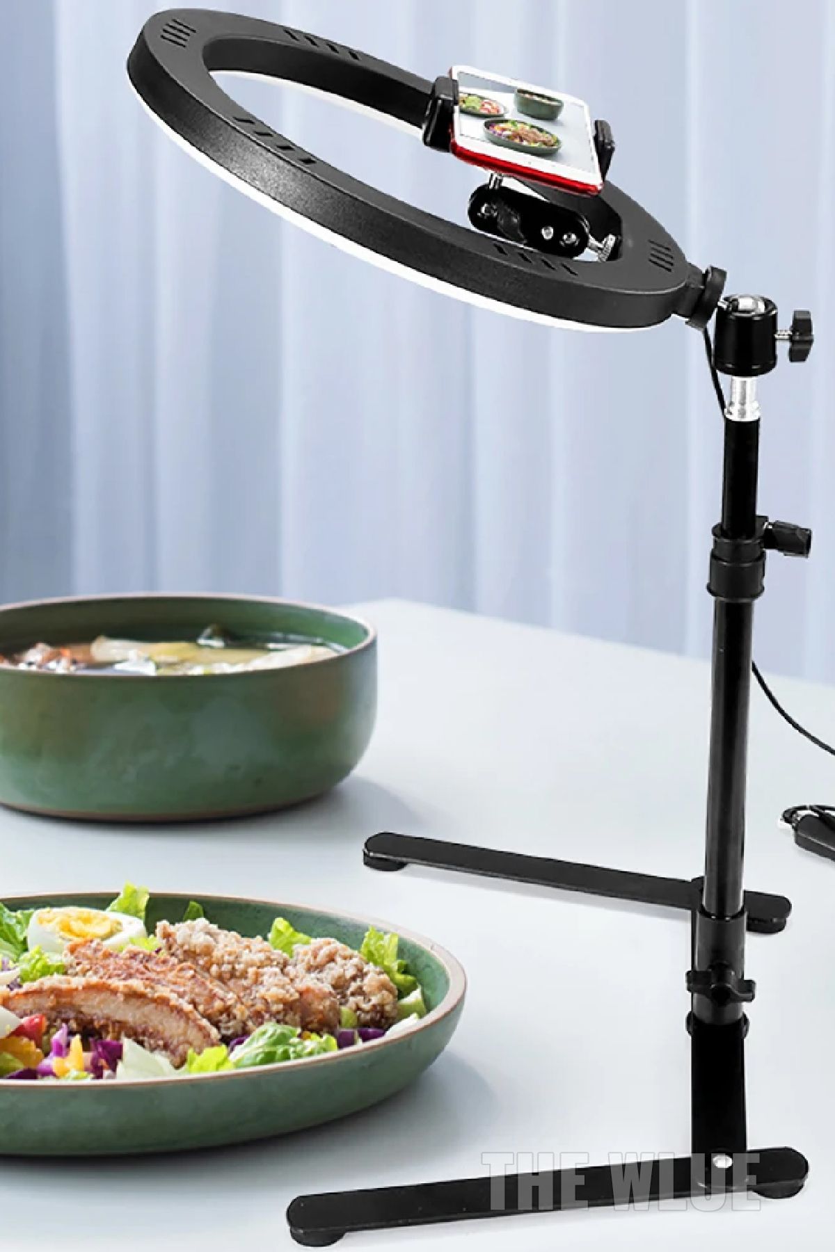 Wlue Masaüstü 10 inç 26 cm LED Işıklı Ürün Takı Yemek Çekim Standı Tiktok Youtuber Selfie Işığı