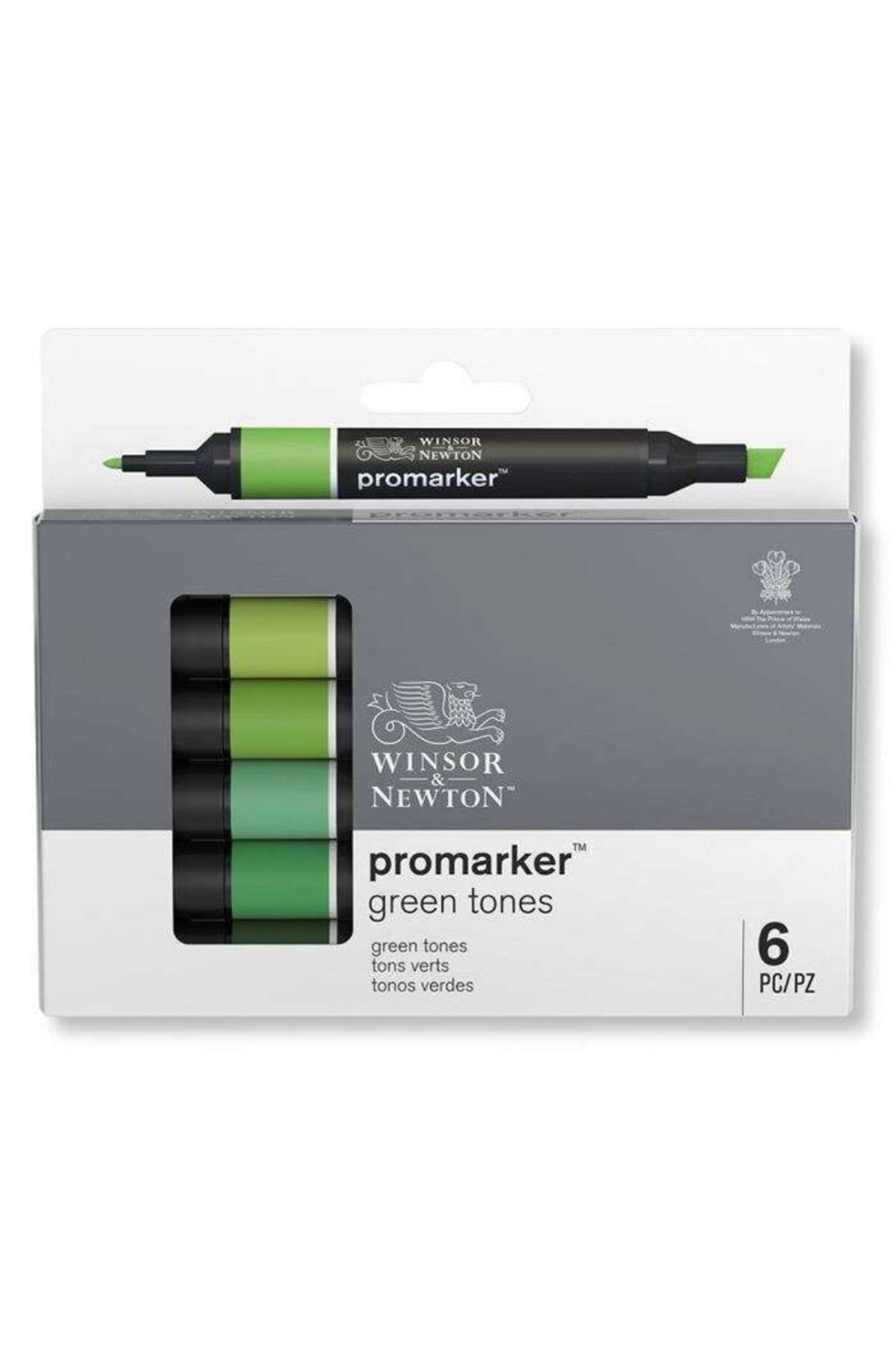 Winsor Newton Winsor & Newton Promarker Set Green Tones Set (6 x Yeşil Tonlar)