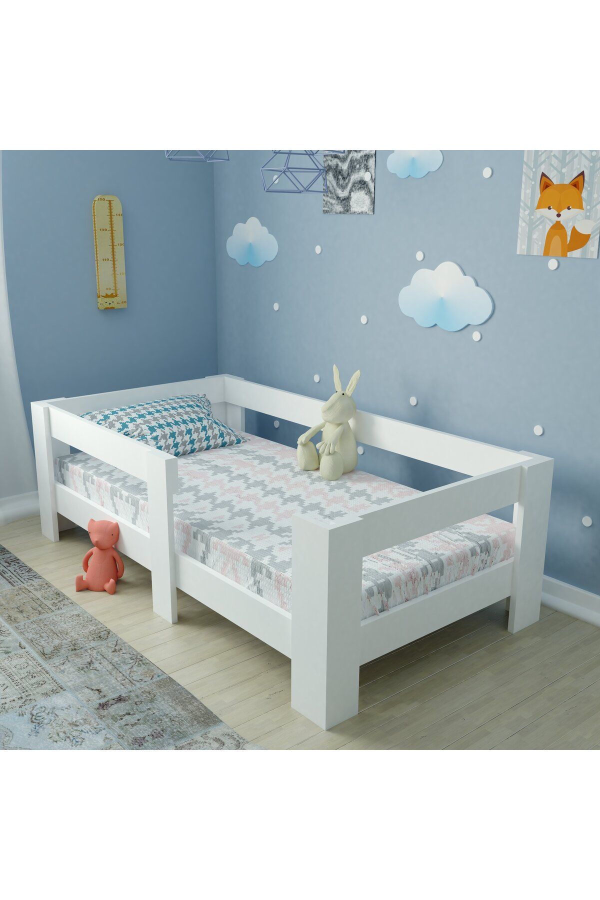 Ninnimo Beyaz Mdf 70x130 Yatak Uyumlu Montessori Karyola