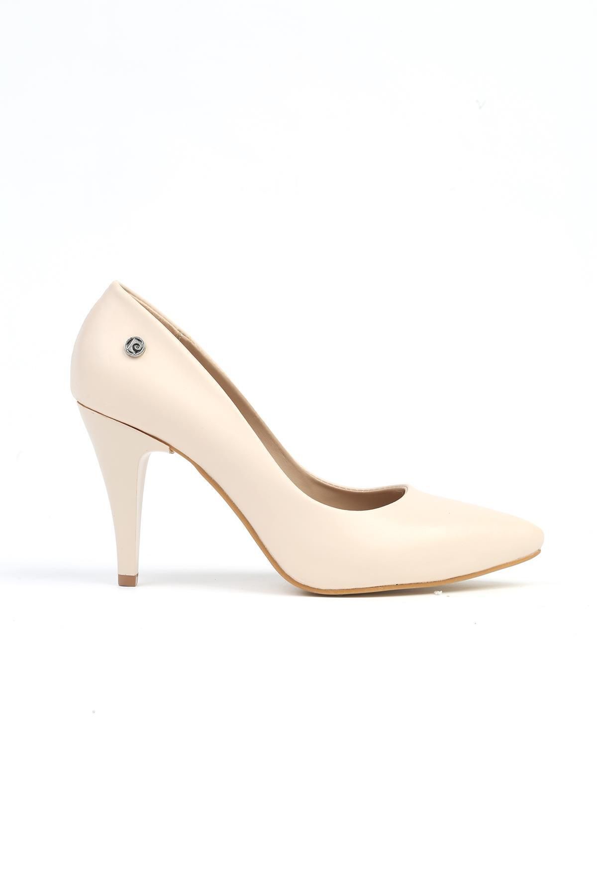 Pierre Cardin ® | PC-52534 - 3592 Krem Cilt - Kadın Topuklu Ayakkabı