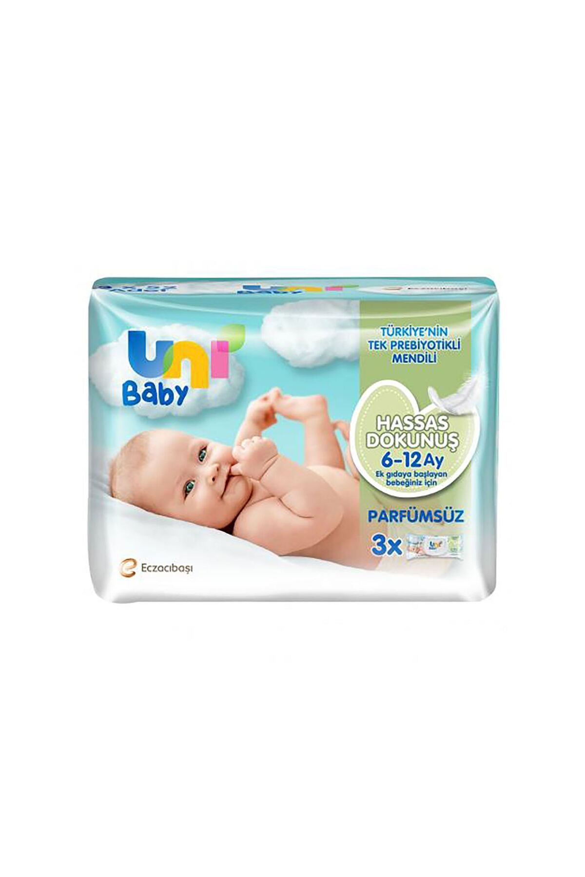 Uni Baby Hassas Dokunuş Islak Mendil 3x52'li ( Uni Baby Aktif Islak Mendil 90 Yaprak Hediye )