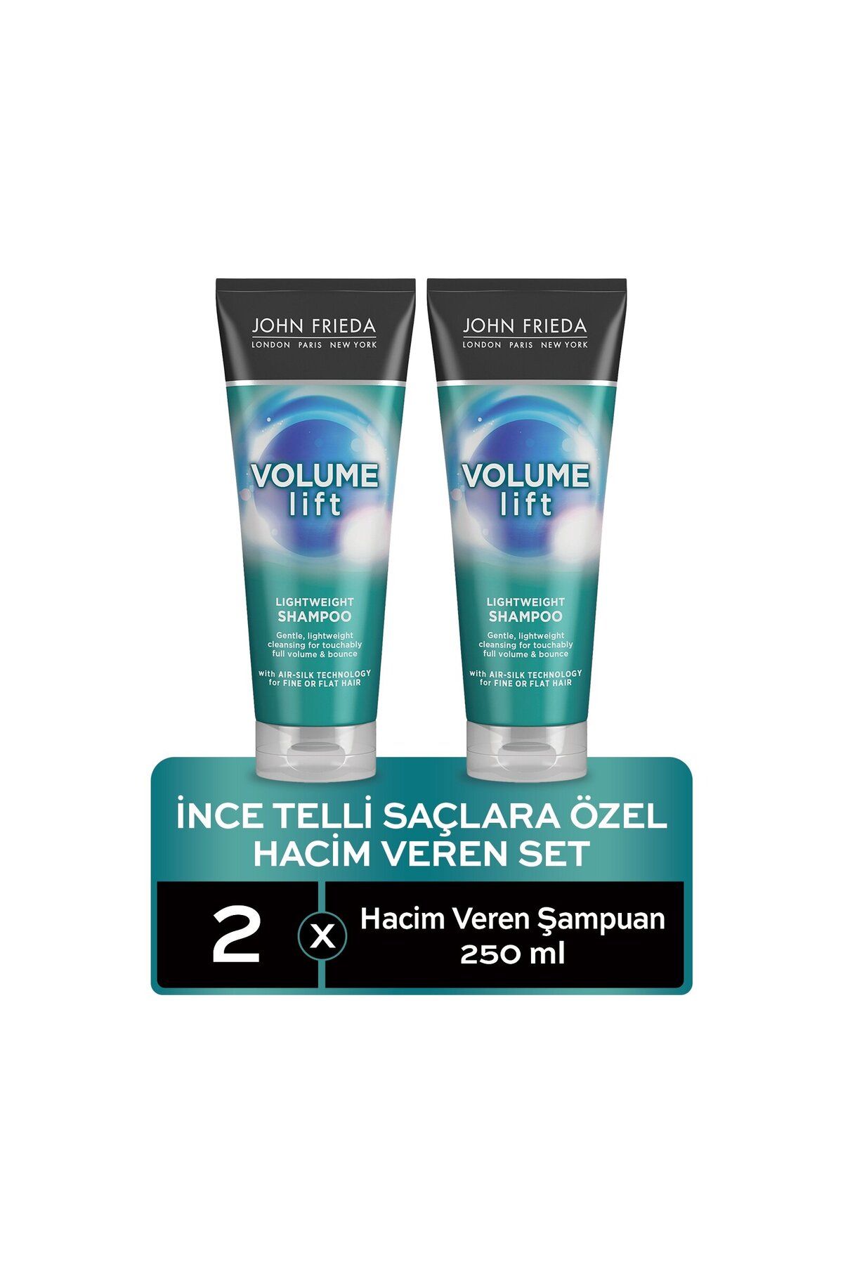 John Frieda Ince Telli Saçlar Için Hacim Veren Şampuan 250 ml 2'li