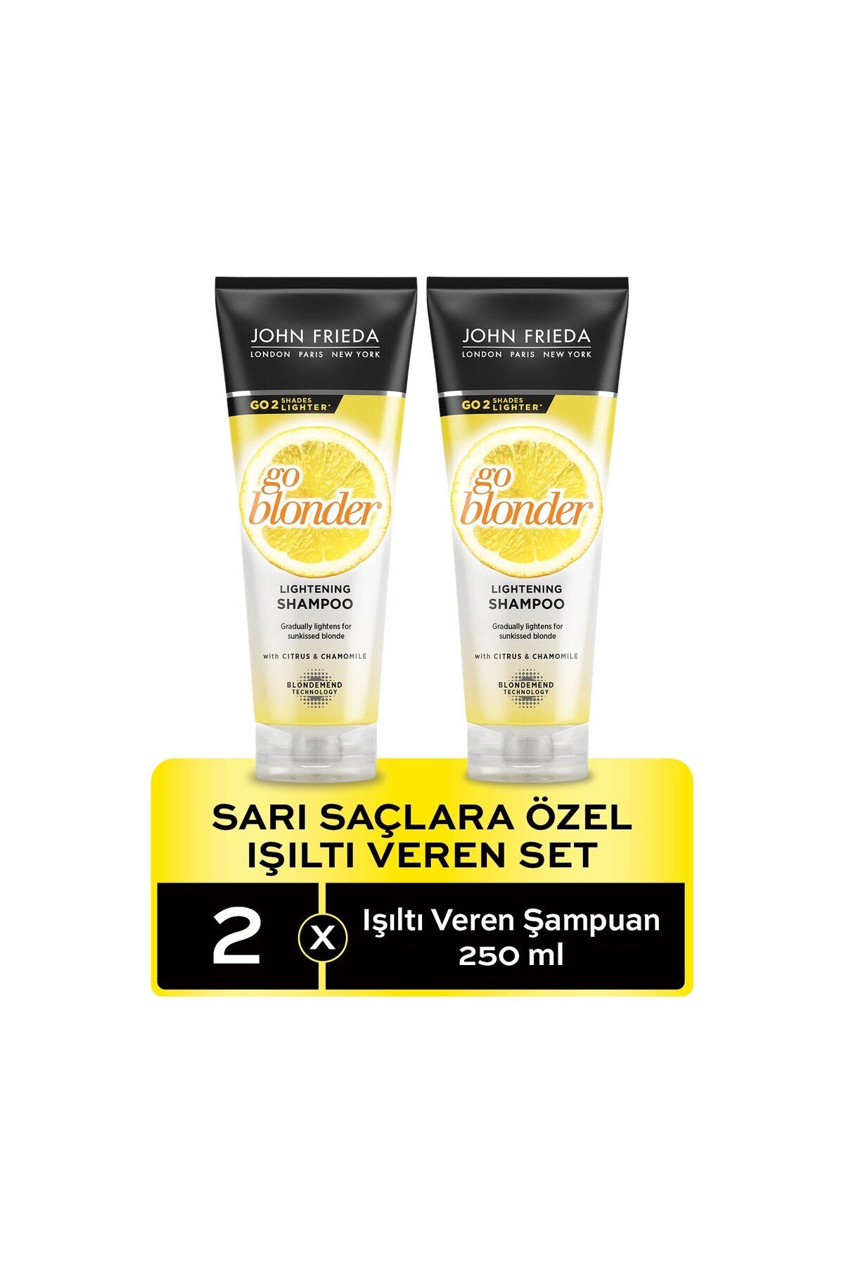 John Frieda Sarı Saçlara Özel Işıltı Veren Şampuan 250 ml 2'li