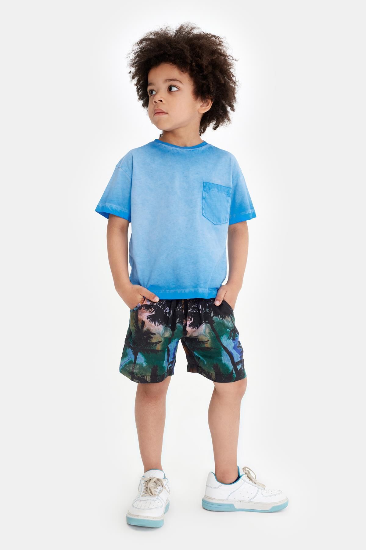 Nebbati Bg Store Erkek Çocuk Mavi Tshirt 23ss0nb3519