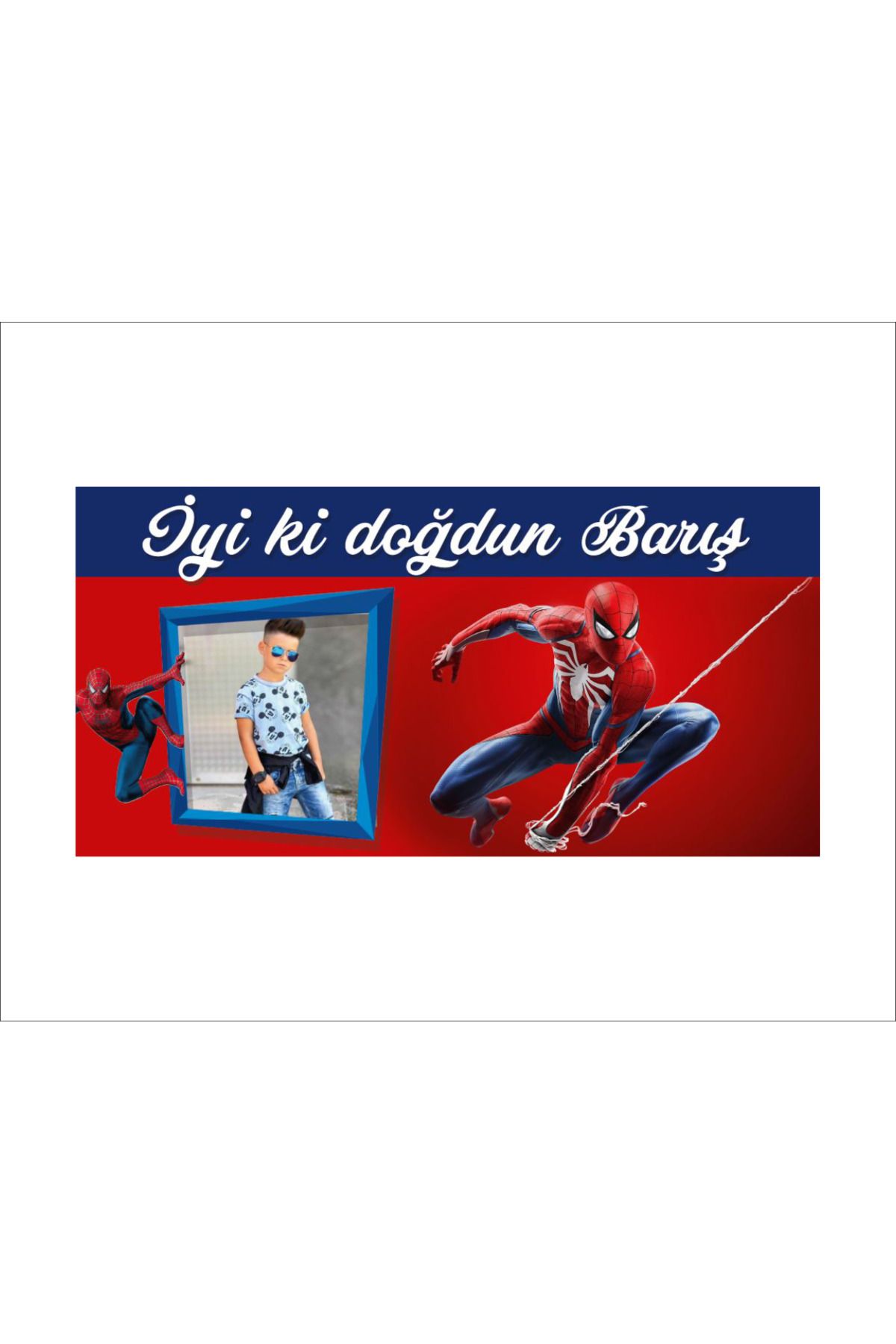Fec Reklam Doğum Günü Afişi 200 x 100cm (Spiderman)