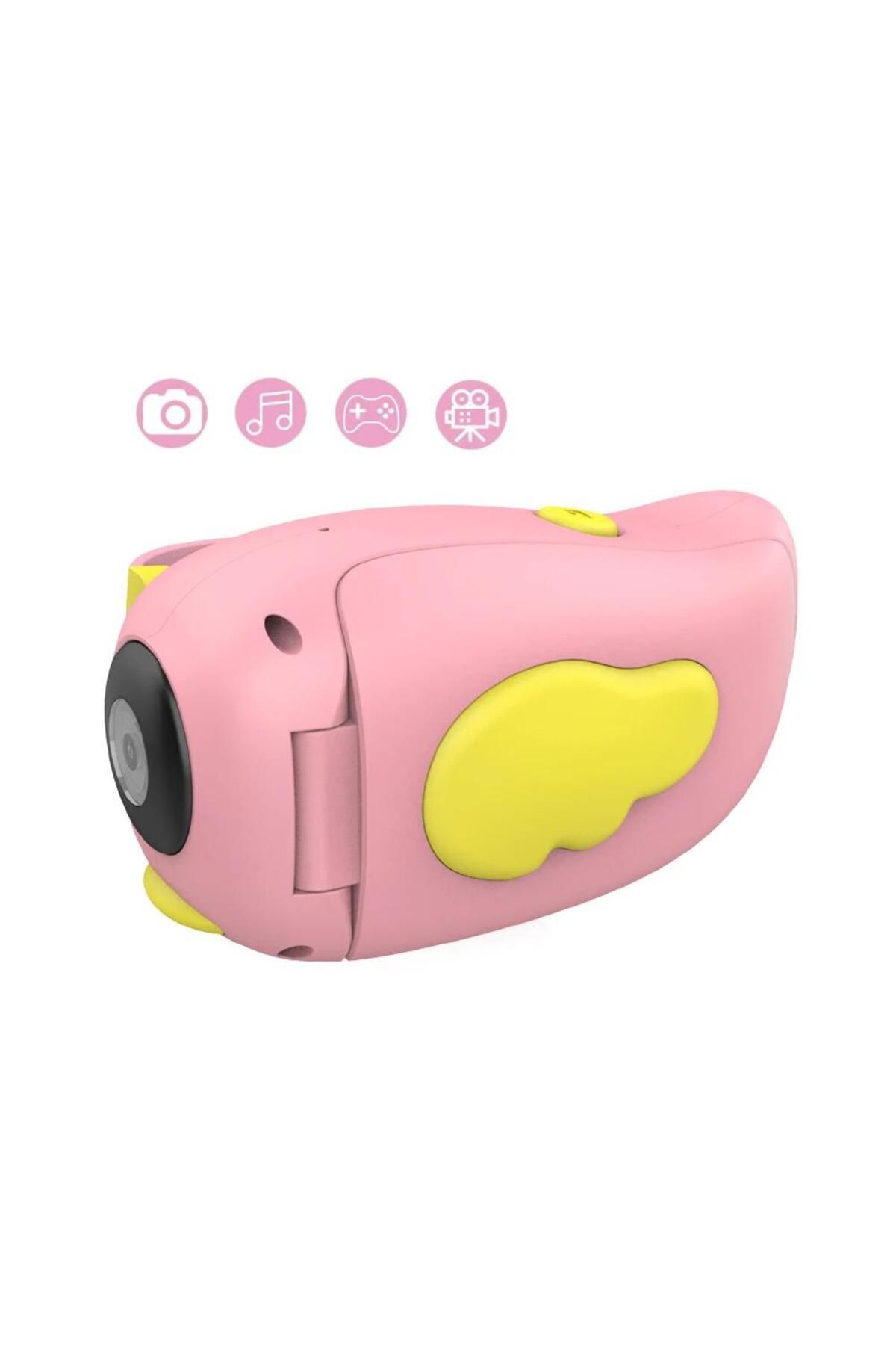 Laxsam Mini HD Kamera Çocuklar İçin Dijital Fotoğraf Makinesi Video kamera-pembe