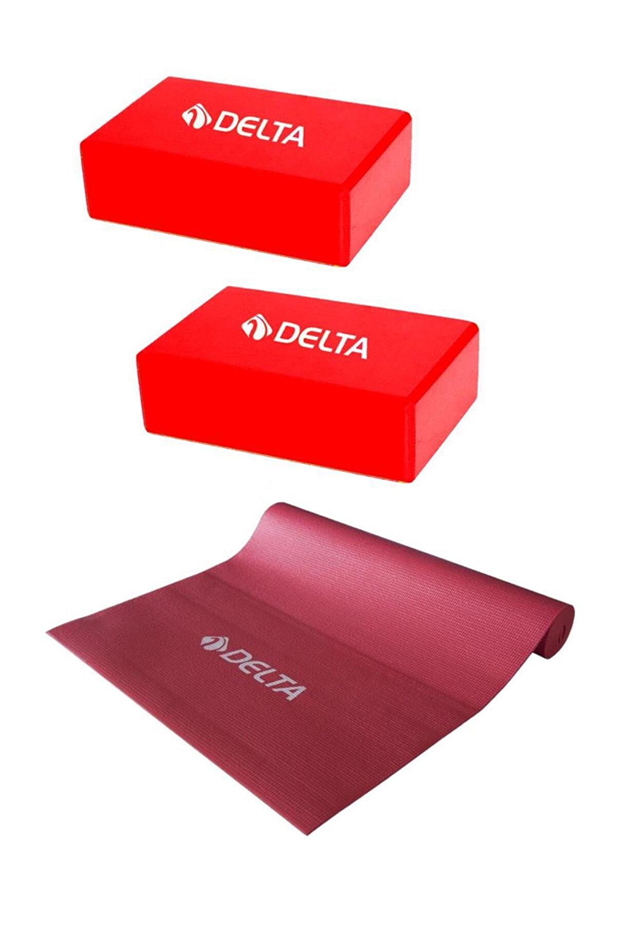 Delta Deluxe Pvc Dura-strong Pilates Egzersiz Minderi Yoga Matı 2 Adet Yoga Blok Çiftli Yoga Bloğu
