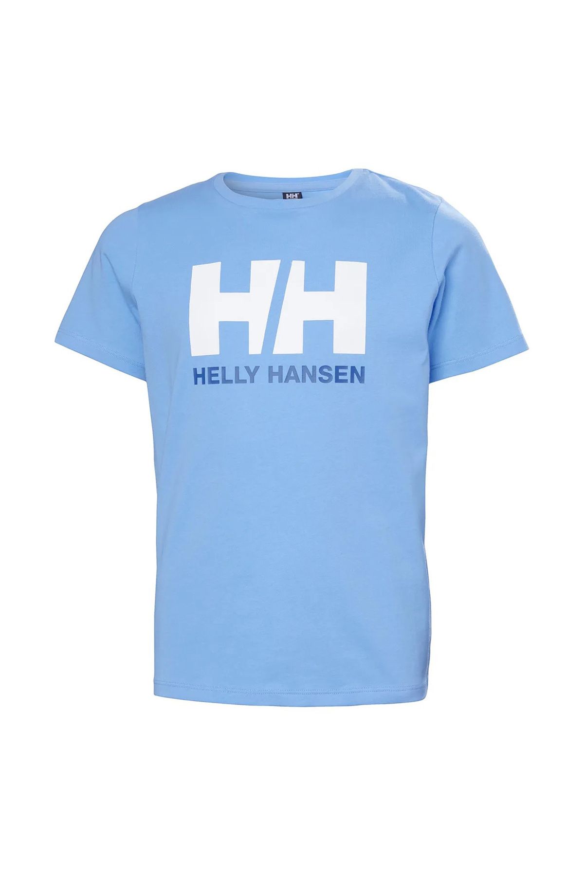 Helly Hansen Açık Mavi Erkek Çocuk Bisiklet Yaka Kısa Kollu T-Shirt BRIGHT BLUE JR HH LOGO T-SHIRT
