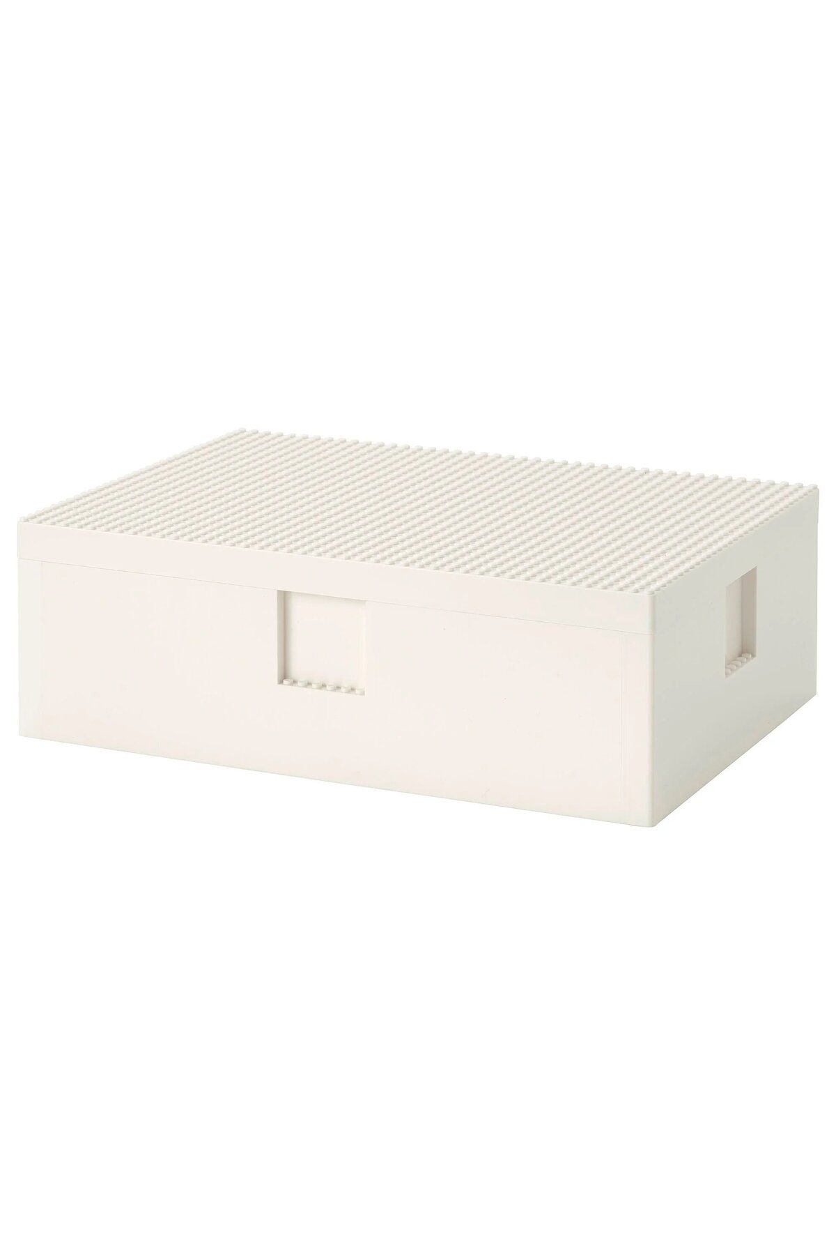IKEA BYGGLEK kapaklı LEGO® kutusu beyaz 35x26x12 cm