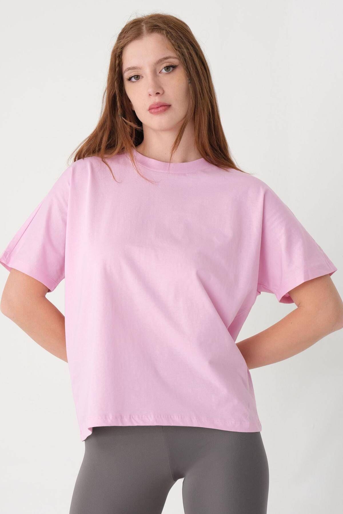 Addax Kısa Kollu Oversize Basic T-shirt P0730-j6j7y4