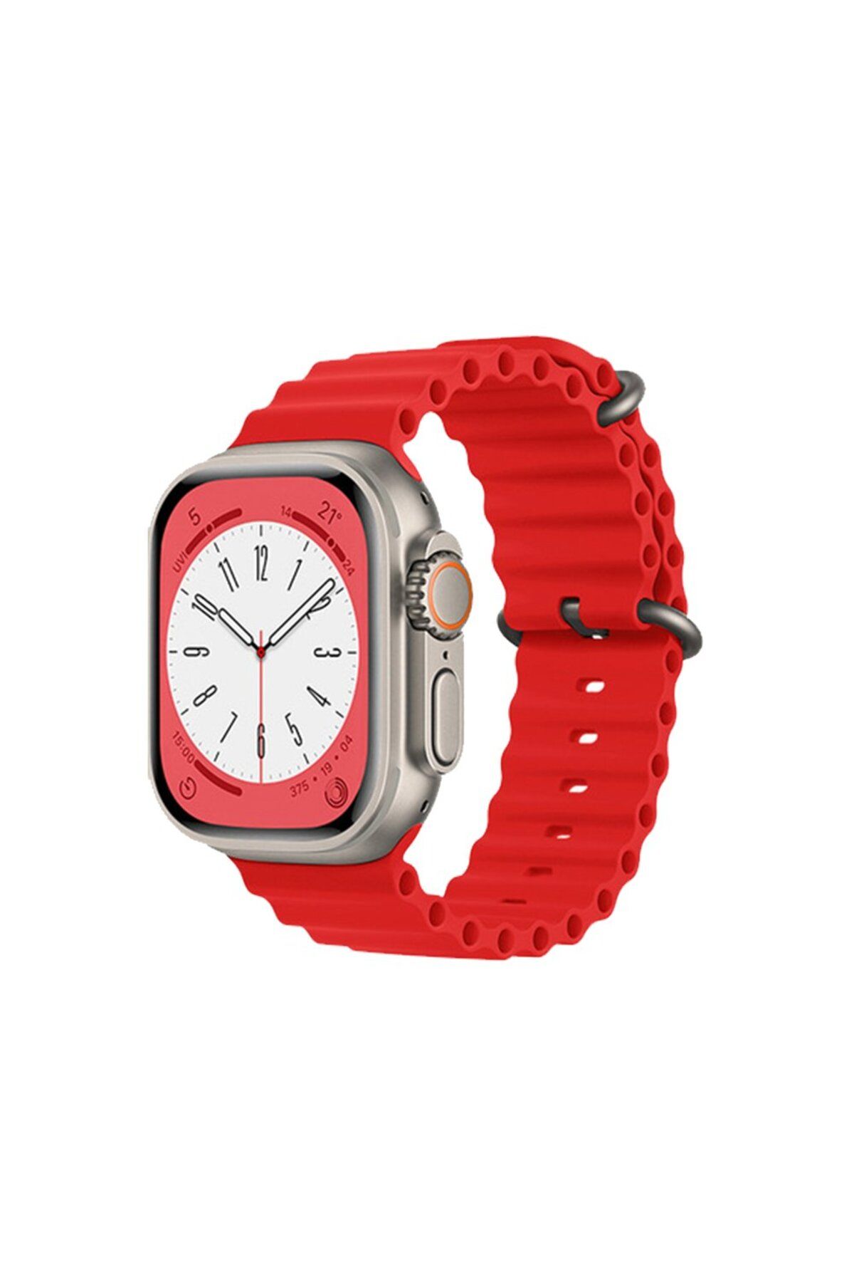 Afrodit CLZ192 Apple Watch 41mm Uyumlu Kordon - Ürün Rengi : Kırmızı