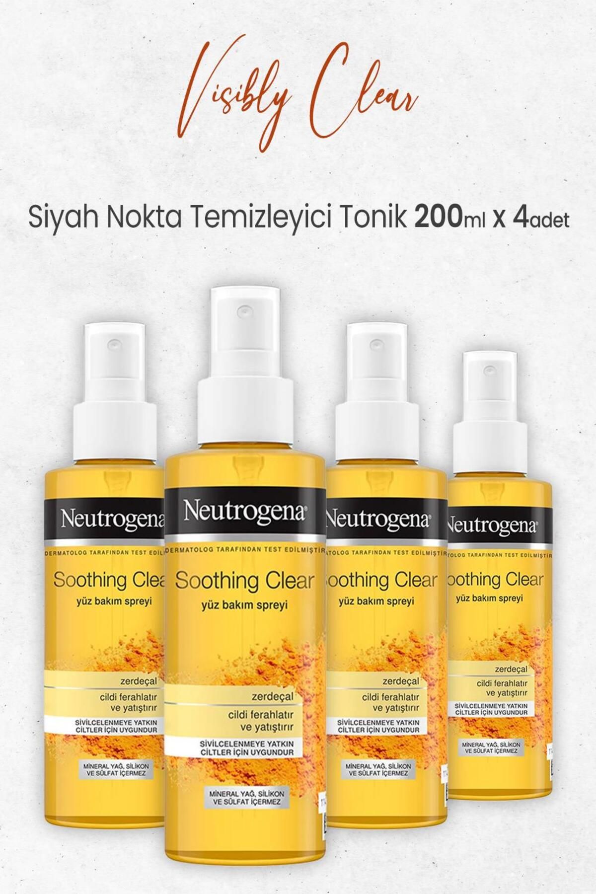 Neutrogena Soothing Clear Yüz Bakım Spreyi 125ml X 4 Adet