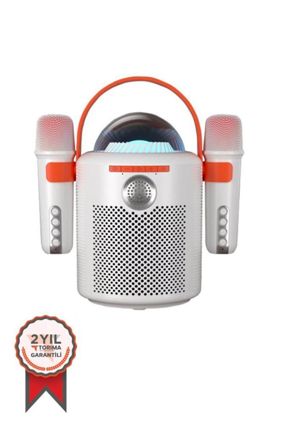 Torima Y-11 Mikrofonlu Kumandalı Rgb Ledli Taşınabilir Bluetooth Hoparlör Beyaz